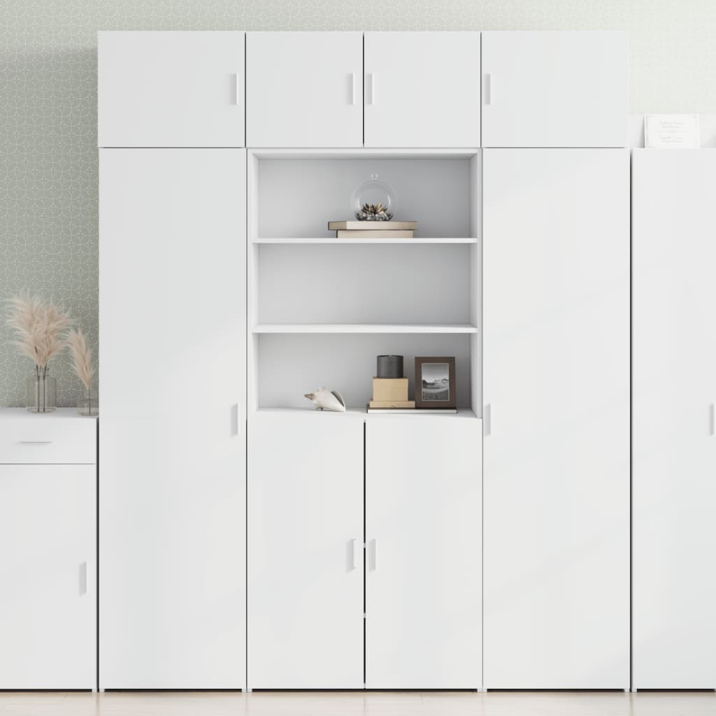 Hoge kast 80x42,5x185 cm bewerkt hout wit is nu te koop bij PeponiXL, paradijselijk wonen!
