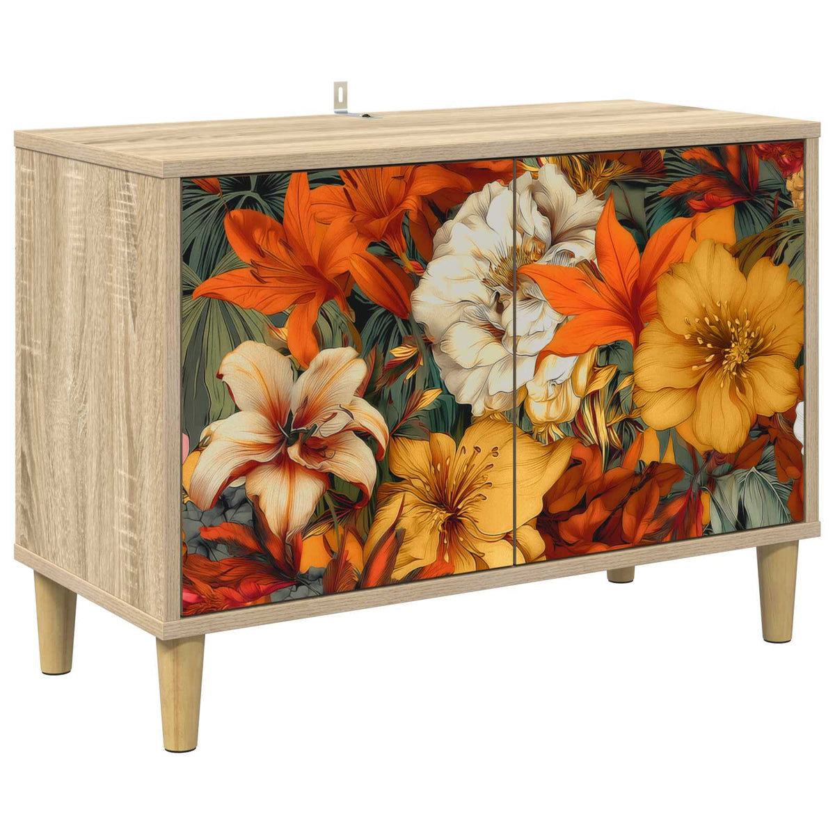 Tv-meubel GENNEP 69 x 33 x 50 cm Sonoma Bewerkt hout is nu te koop bij PeponiXL, paradijselijk wonen!