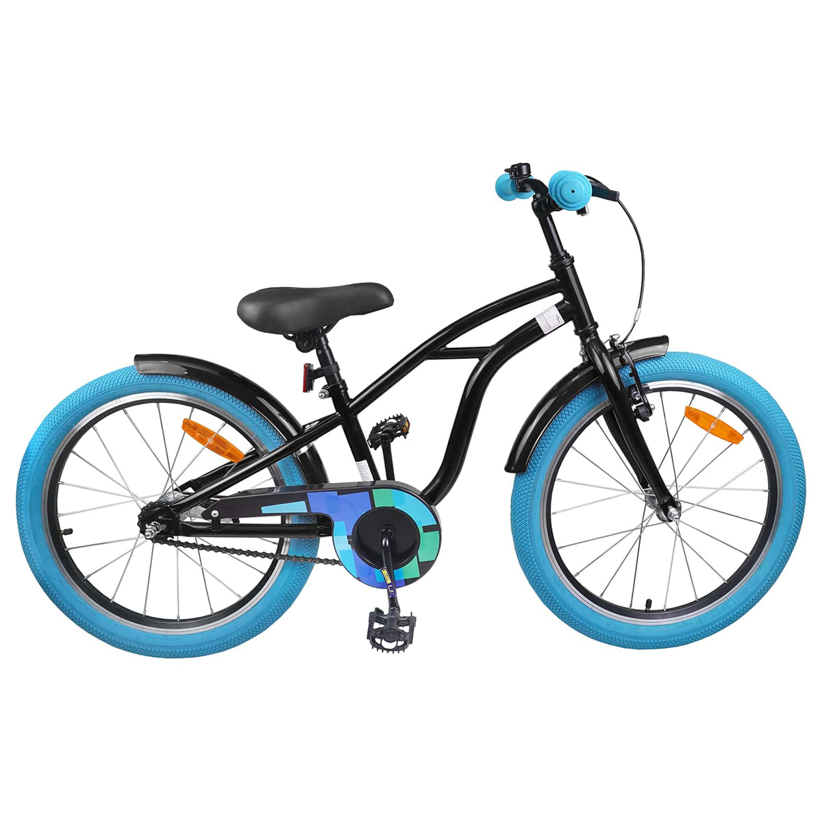 Kinderfiets 18 Inch voor 5-7 jaar Zwart is nu te koop bij PeponiXL, paradijselijk wonen!