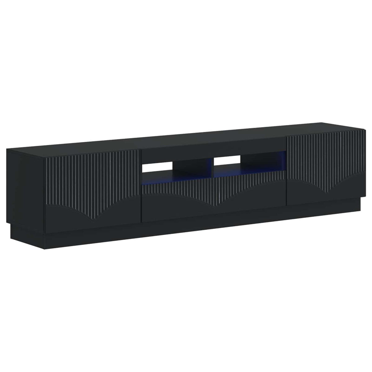 5-delige LED TV-kast Zwart Bewerkt hout is nu te koop bij PeponiXL, paradijselijk wonen!