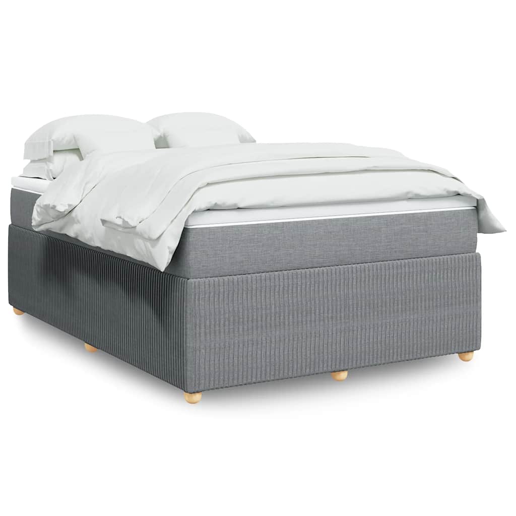 Boxspring met matras stof lichtgrijs 140x200 cm is nu te koop bij PeponiXL, paradijselijk wonen!
