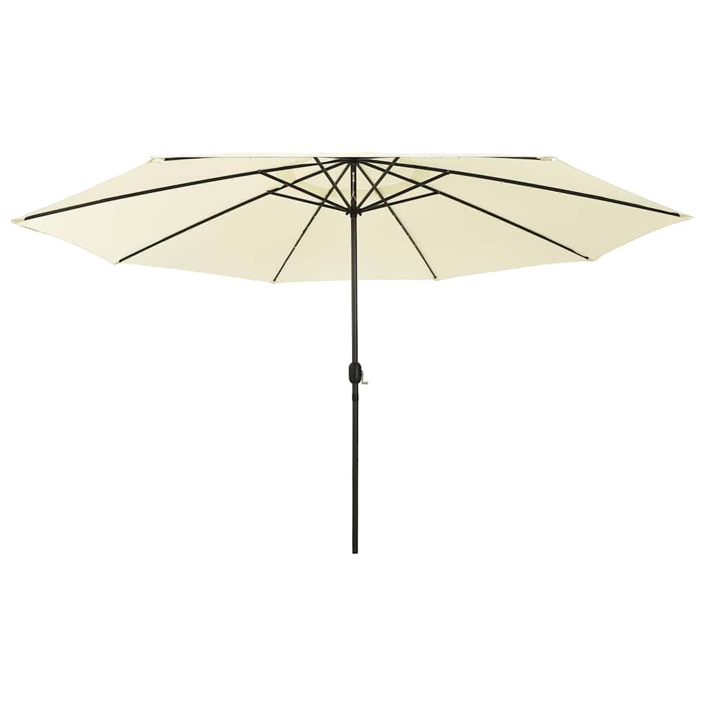 Parasol met LED-verlichting 400 cm zandkleurig is nu te koop bij PeponiXL, paradijselijk wonen!