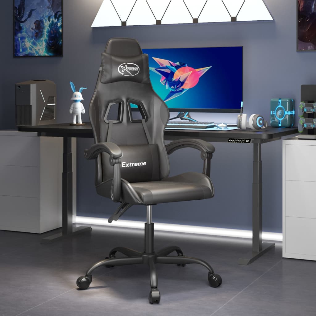 Gamestoel kunstleer zwart is nu te koop bij PeponiXL, paradijselijk wonen!