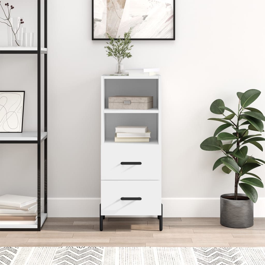 Dressoir 34,5x34x90 cm bewerkt hout wit is nu te koop bij PeponiXL, paradijselijk wonen!