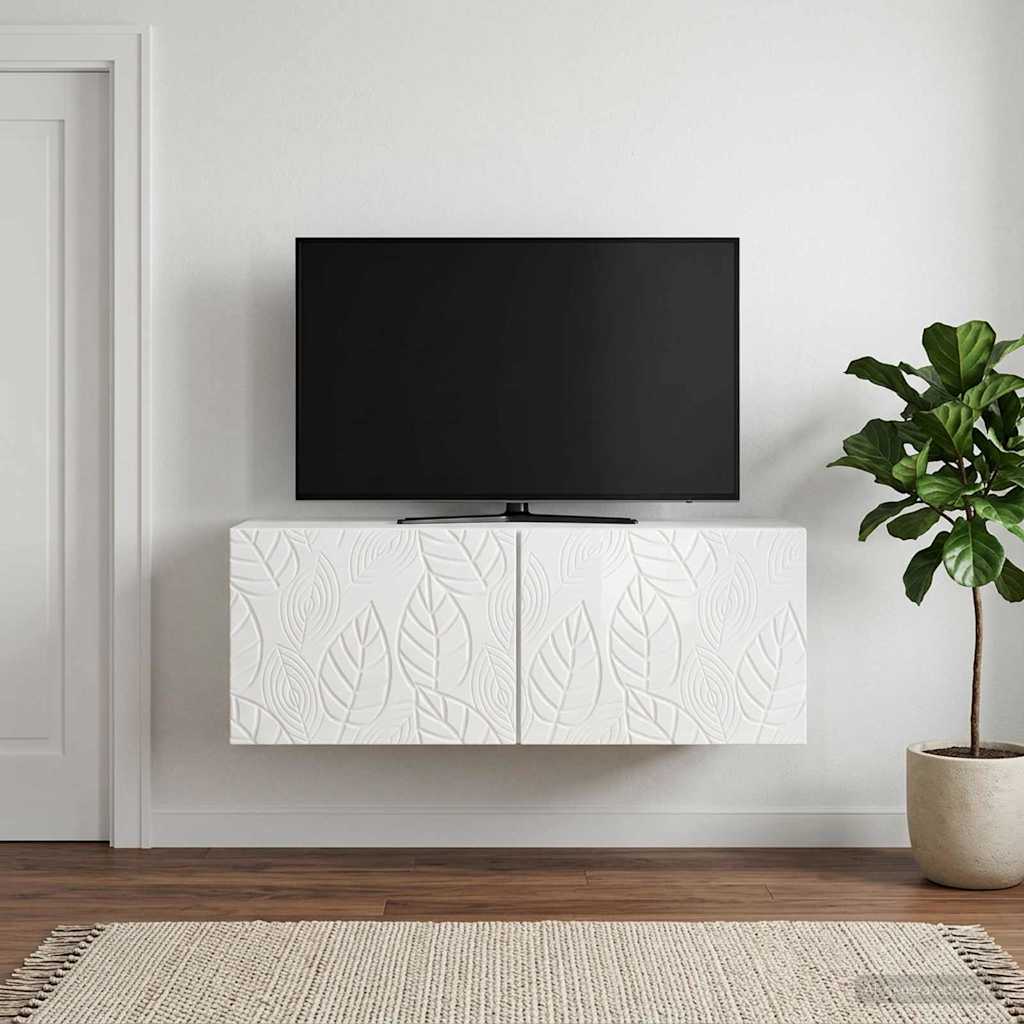 Wandbeugel TV-kast 59,5 x 41 x 30 cm Hoogglans Wit Bewerkt hout is nu te koop bij PeponiXL, paradijselijk wonen!