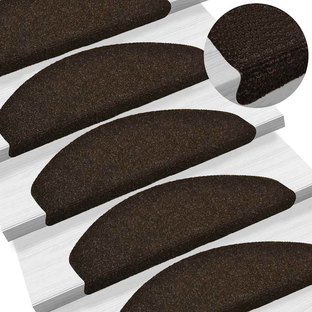 Trapmatten Zelfklevend 30 stuks 65x21x4 cm Donkerbruin Halfrond Groot is nu te koop bij PeponiXL, paradijselijk wonen!