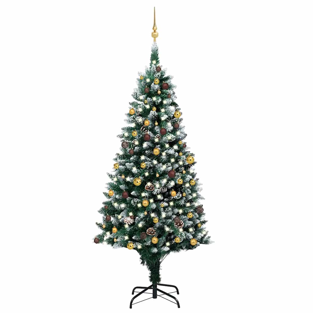 Kunstkerstboom met LED en kerstballen en dennenappels 240 cm is nu te koop bij PeponiXL, paradijselijk wonen!