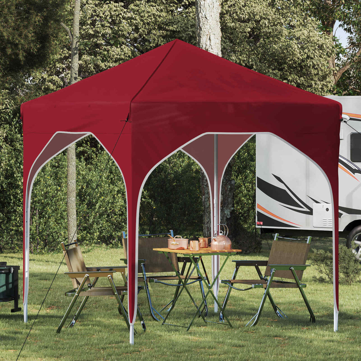 Pop-up Feesttent 194 x 194 x 245 cm Bordeauxrood is nu te koop bij PeponiXL, paradijselijk wonen!