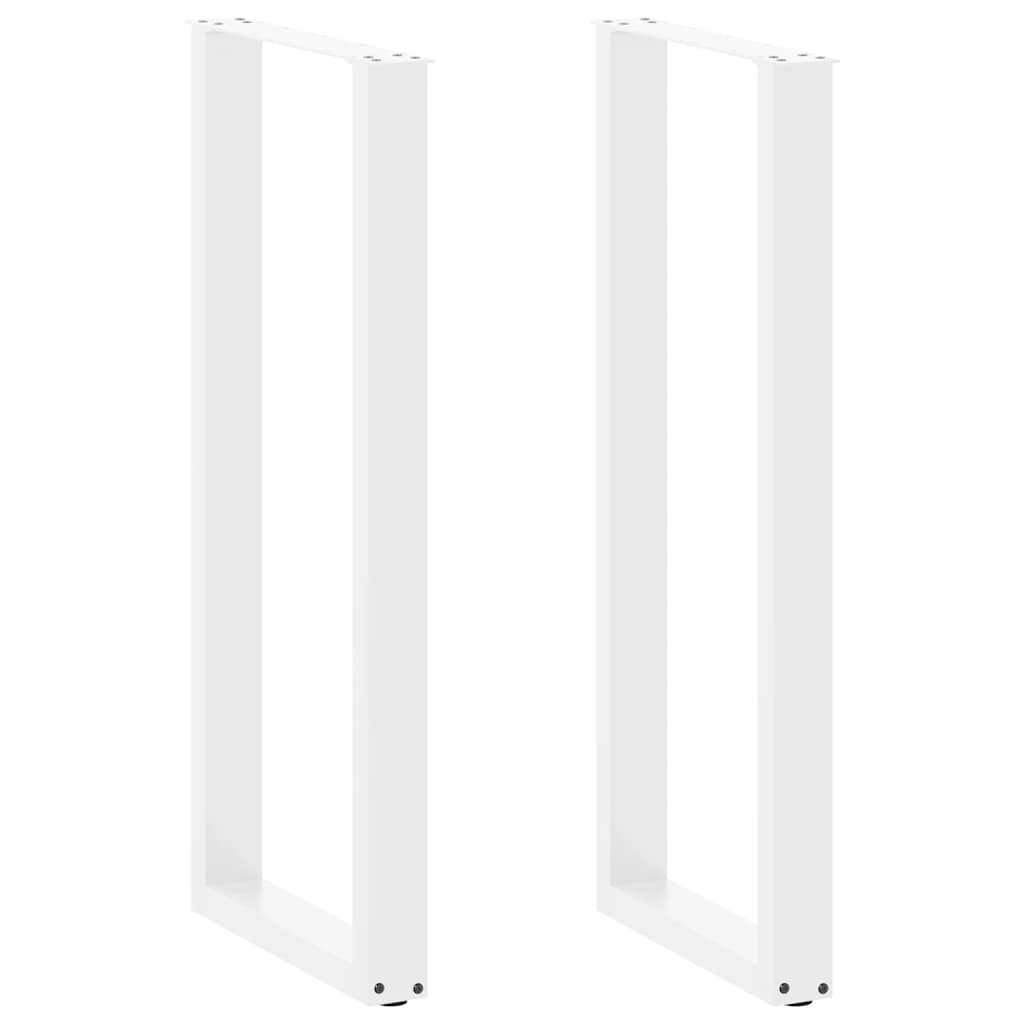 Bartafelpoten 2 st U-vormig 40x(110-111) cm staal wit is nu te koop bij PeponiXL, paradijselijk wonen!