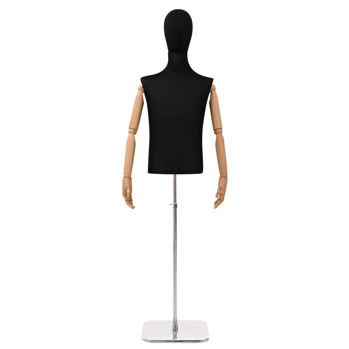 Verstelbare mannequin van 170-218 cm met voet Man PP Zwart is nu te koop bij PeponiXL, paradijselijk wonen!