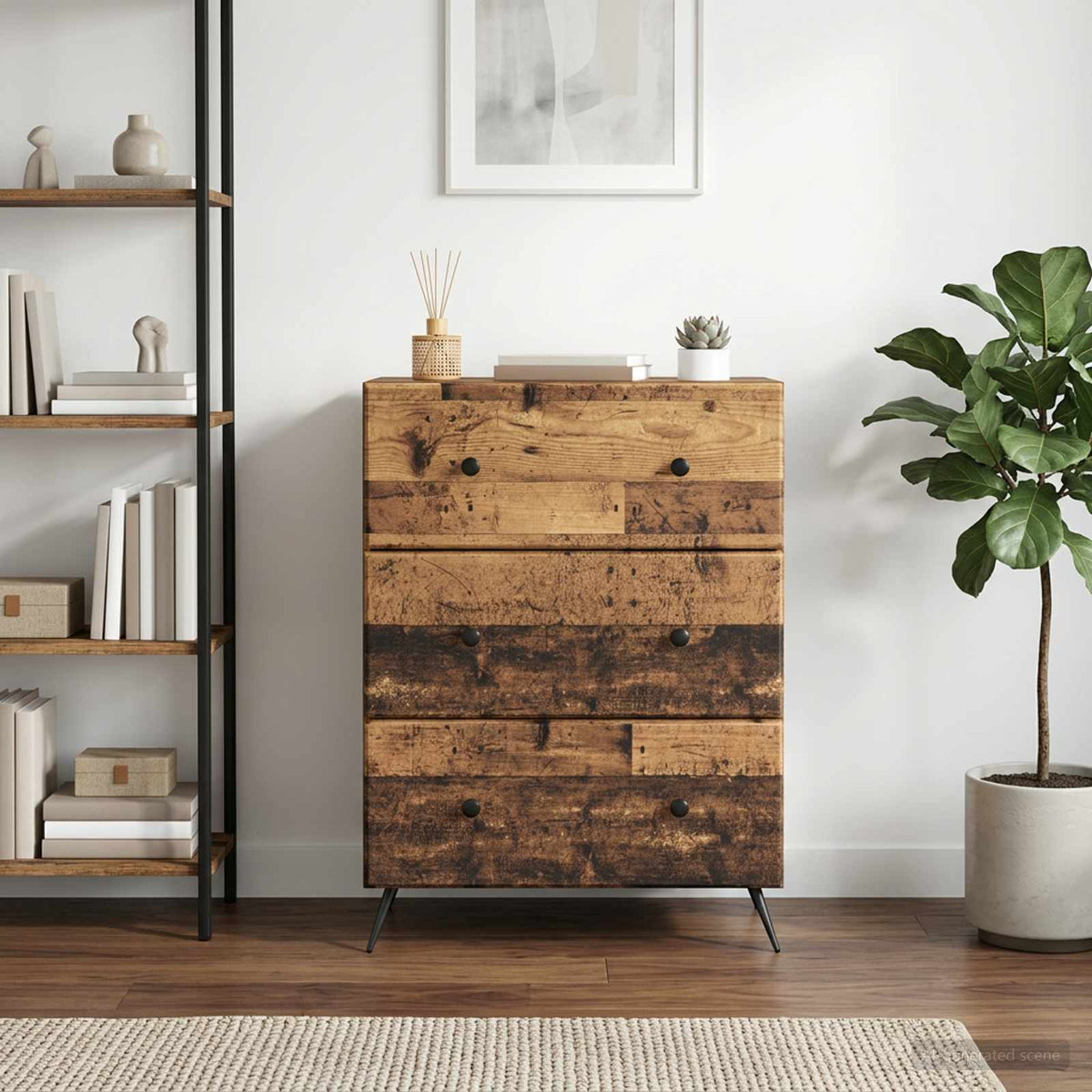 Ladenkast Oud hout 66 x 34,5 x 90 cm Bewerkt hout is nu te koop bij PeponiXL, paradijselijk wonen!