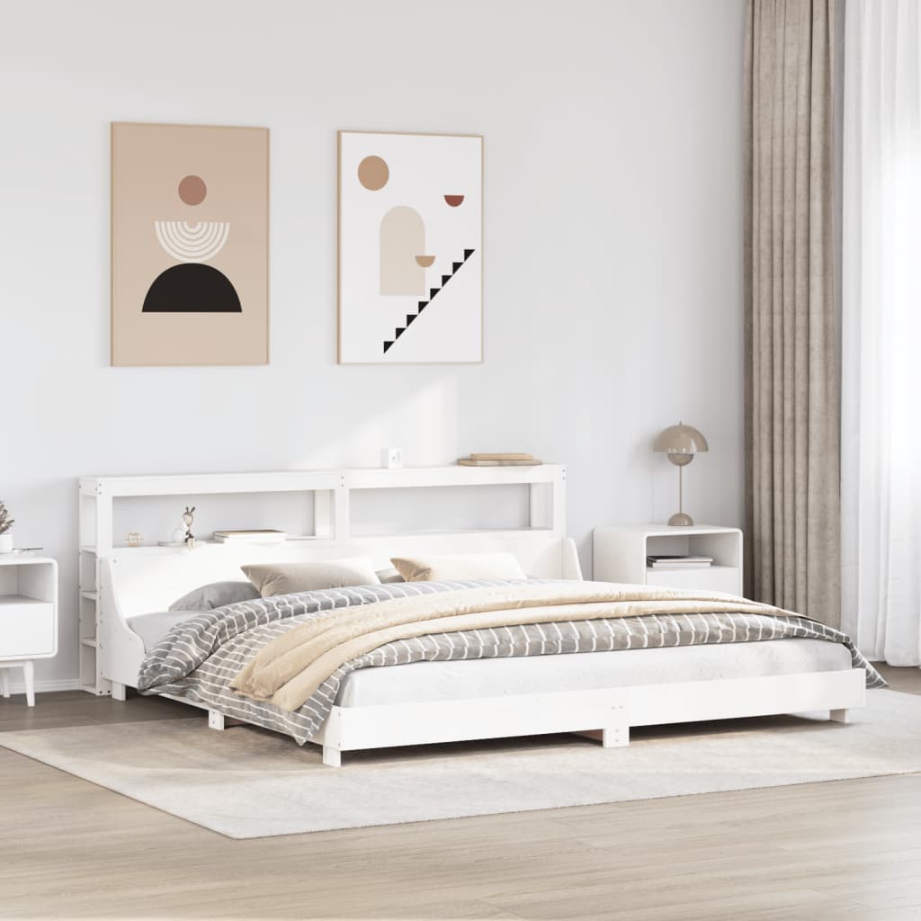 Bedframe zonder matras massief grenenhout wit 180x200 cm is nu te koop bij PeponiXL, paradijselijk wonen!