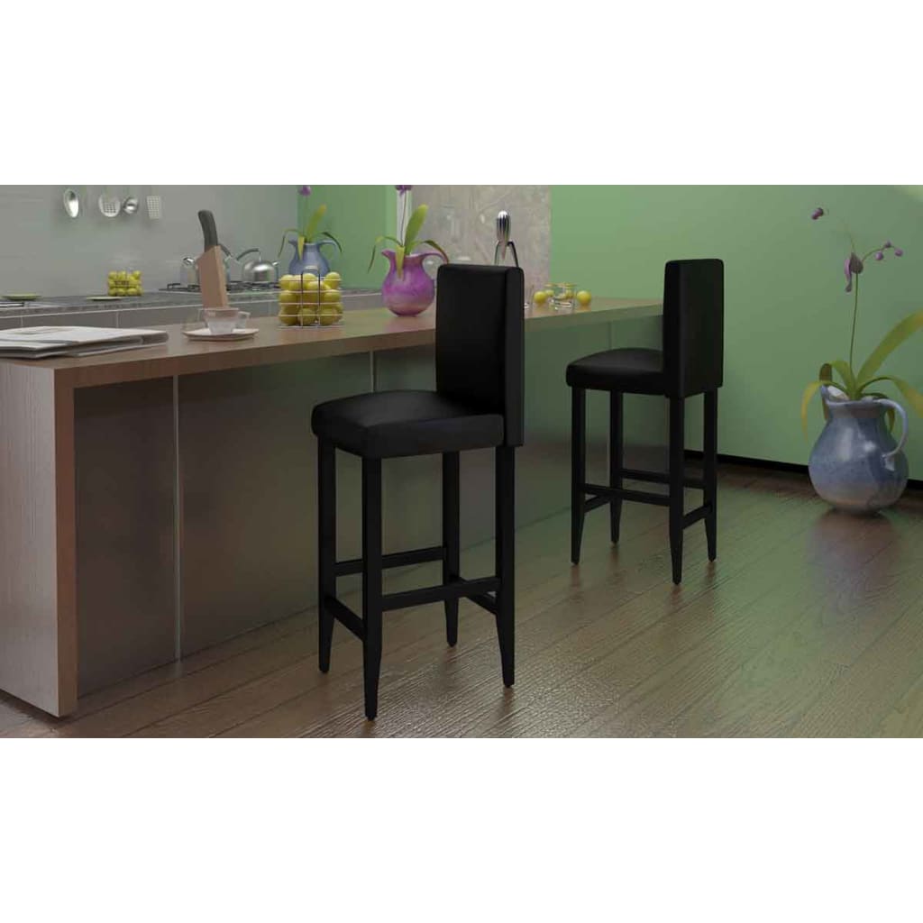 Barkrukken 6 st kunstleer zwart is nu te koop bij PeponiXL, paradijselijk wonen!