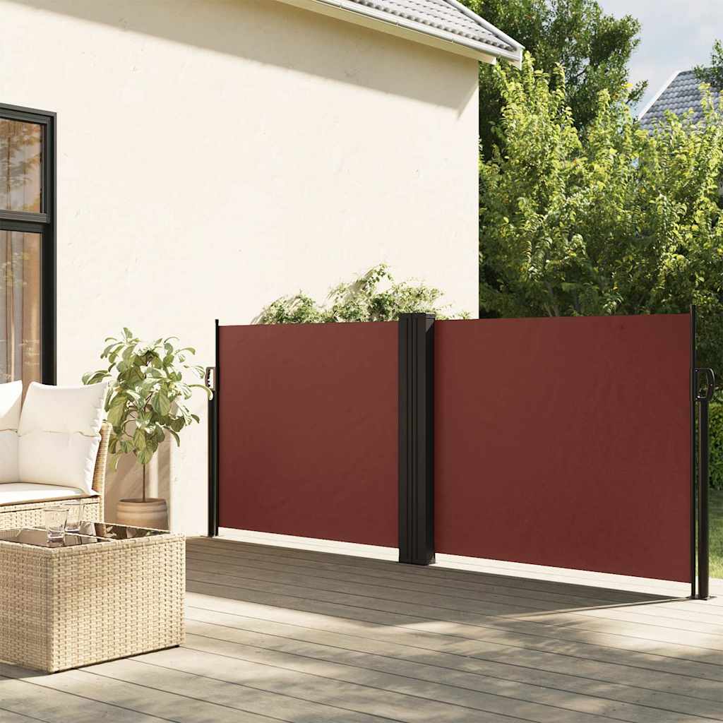 Windscherm uittrekbaar 100x600 cm bruin is nu te koop bij PeponiXL, paradijselijk wonen!
