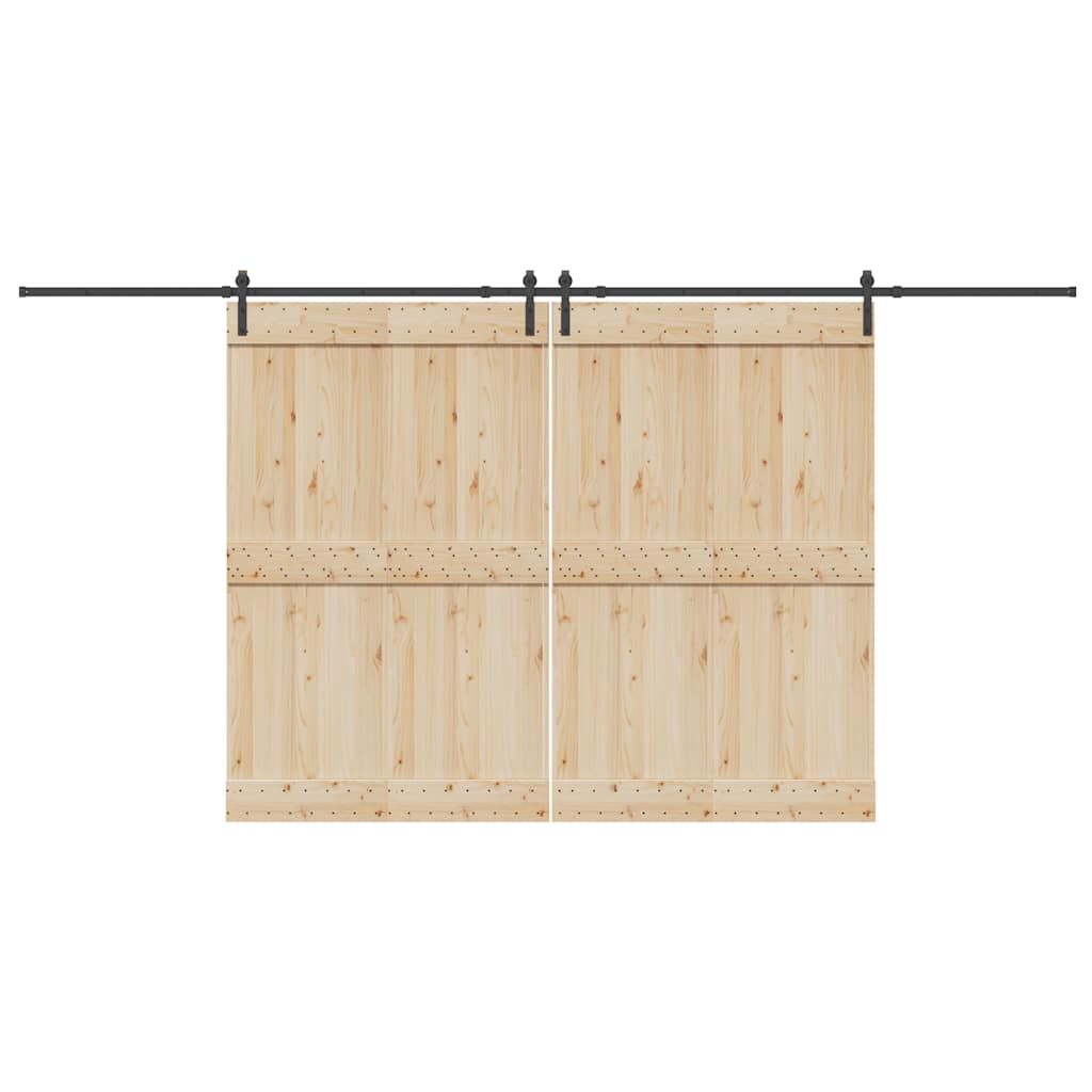 Doos met onderdelen voor schuifdeur 427 cm staal zwart is nu te koop bij PeponiXL, paradijselijk wonen!