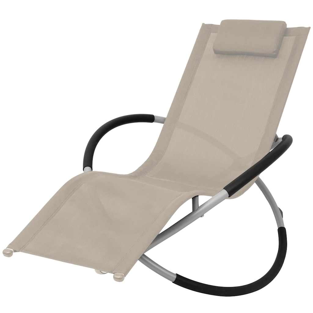 Tuinligbed geometrisch staal crème is nu te koop bij PeponiXL, paradijselijk wonen!