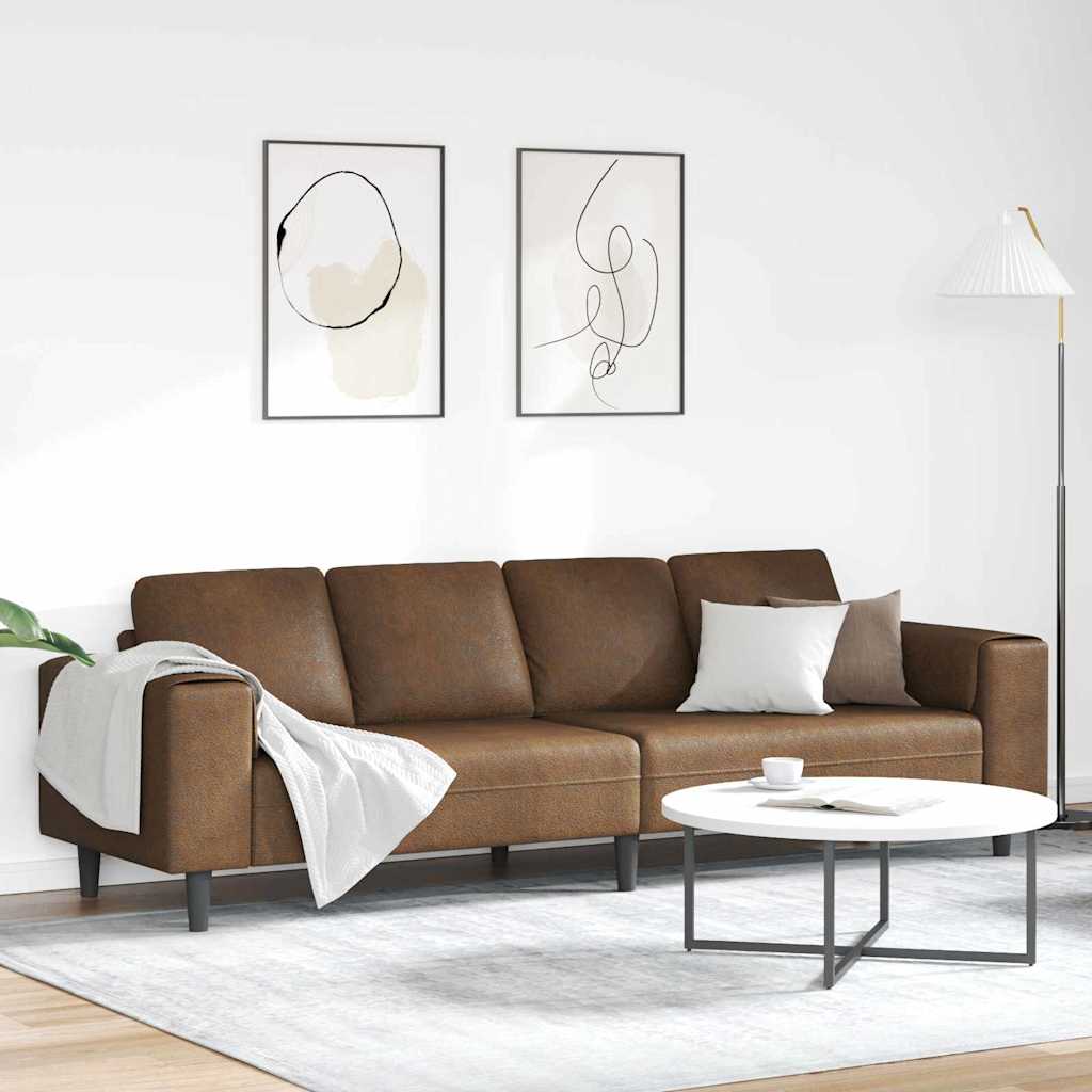 Woonkamer Bank Bruin 250 x 77 x 76 cm is nu te koop bij PeponiXL, paradijselijk wonen!