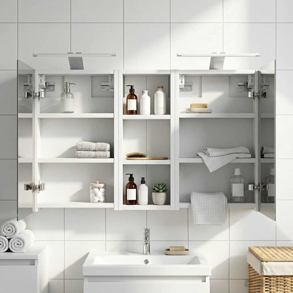 Badkamerkastenset 3 st 80 x 10,5 x 50 cm Bewerkt hout is nu te koop bij PeponiXL, paradijselijk wonen!