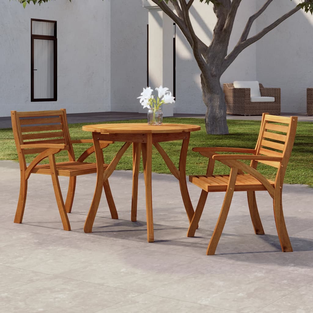 Tuintafel Ø 85 cm massief acaciahout is nu te koop bij PeponiXL, paradijselijk wonen!