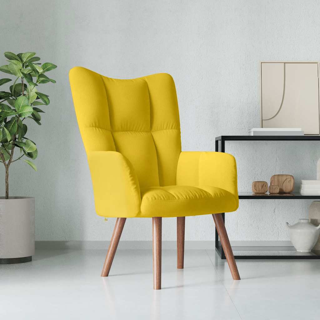 Relaxstoel fluweel mosterdgeel is nu te koop bij PeponiXL, paradijselijk wonen!