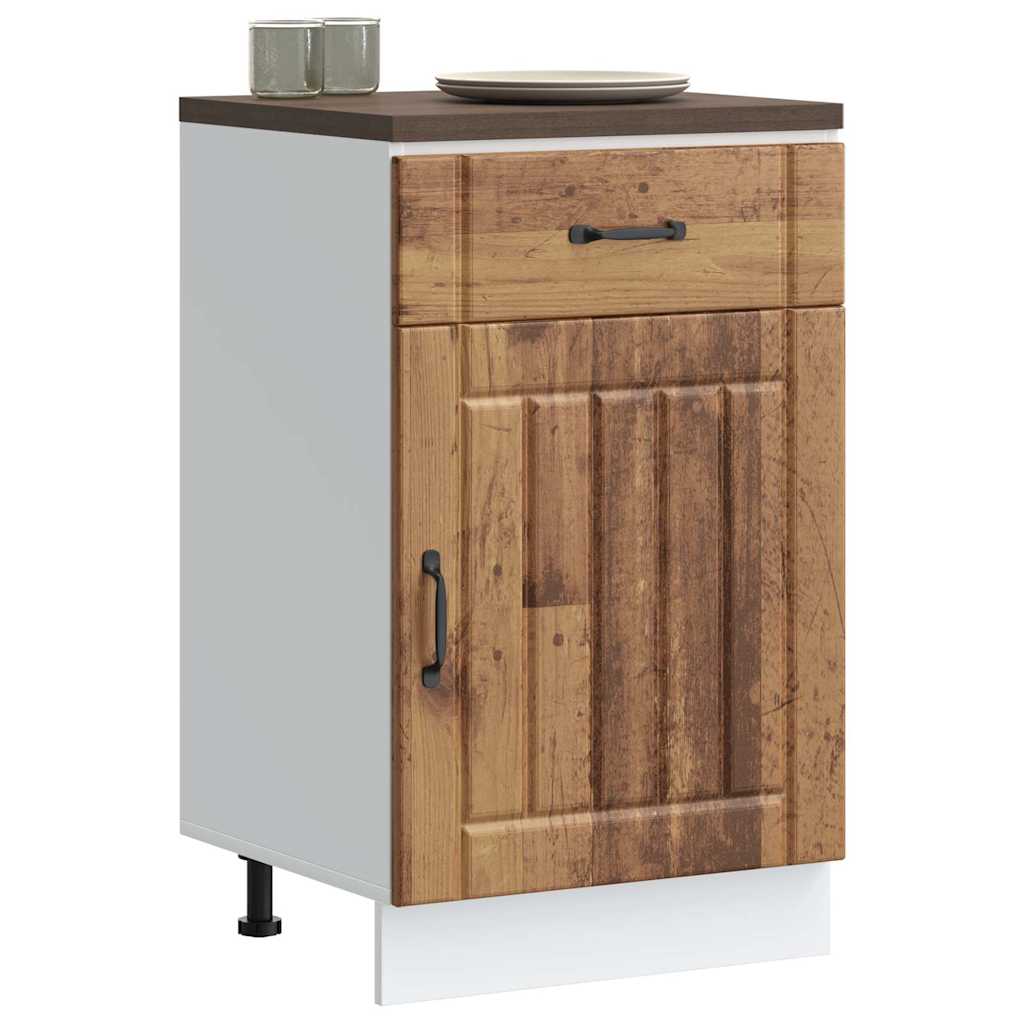 Onderkast Lucca bewerkt hout oud houtkleurig is nu te koop bij PeponiXL, paradijselijk wonen!