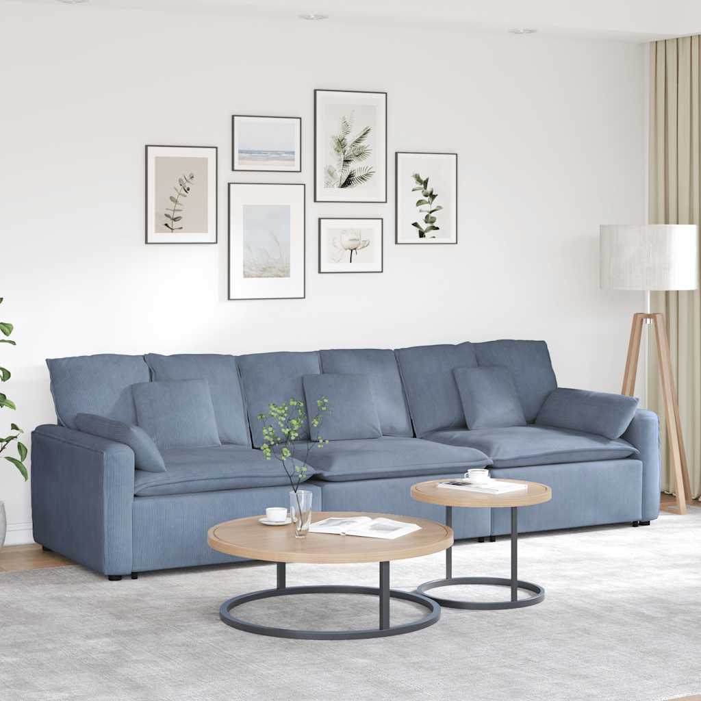 Modulaire bank met kussens blauw is nu te koop bij PeponiXL, paradijselijk wonen!