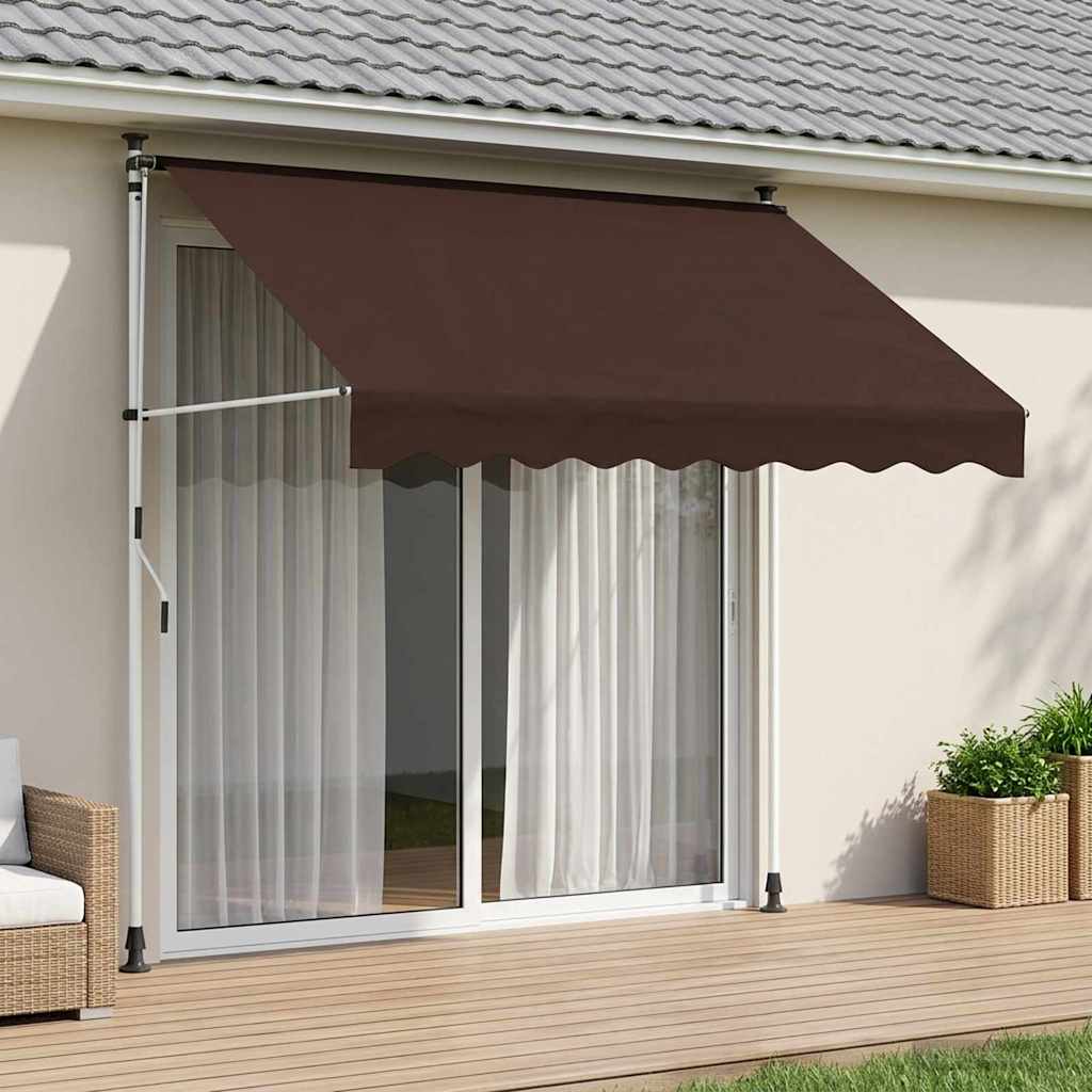 Handmatig uitschuifbare luifel Bruin 350 cm is nu te koop bij PeponiXL, paradijselijk wonen!
