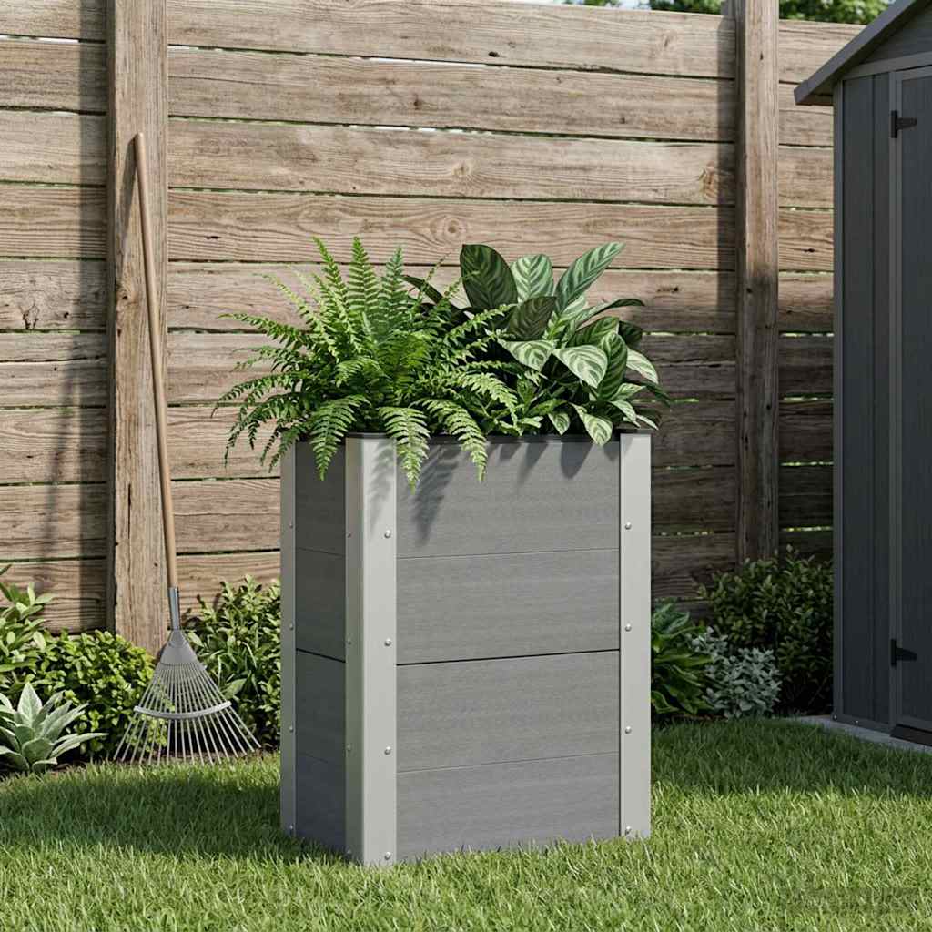 Verhoogde plantenbak Grijs 50 x 30 x 72 cm is nu te koop bij PeponiXL, paradijselijk wonen!