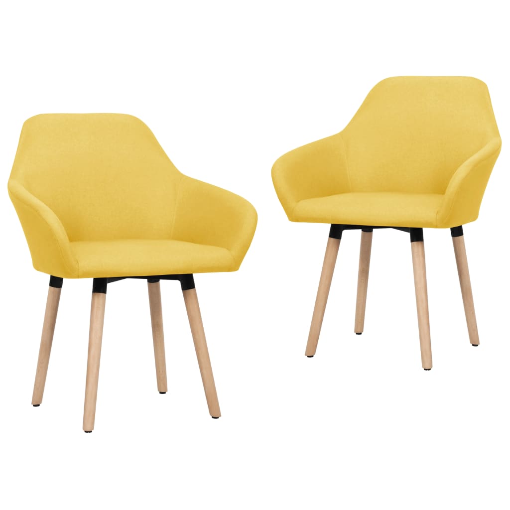 Eetkamerstoelen 2 st stof geel is nu te koop bij PeponiXL, paradijselijk wonen!