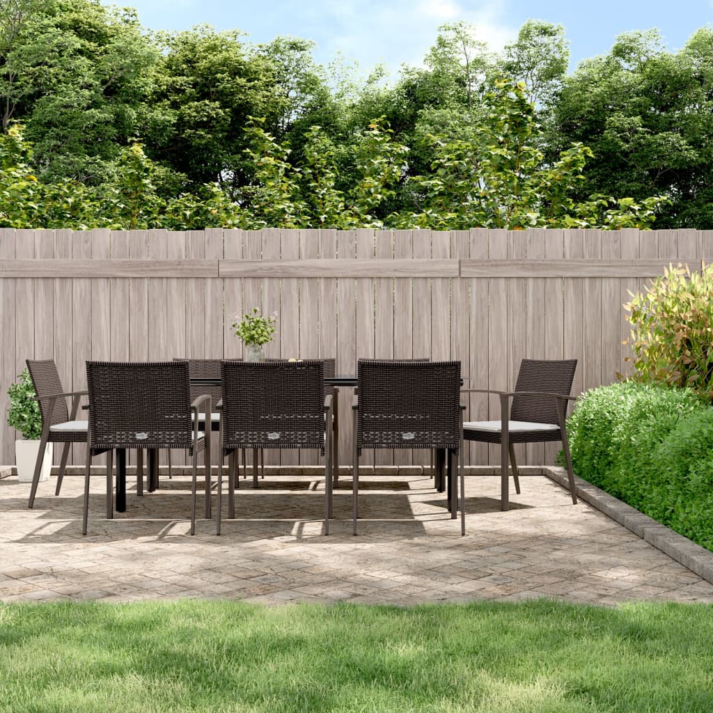9-delige Tuinset met kussens poly rattan en staal is nu te koop bij PeponiXL, paradijselijk wonen!
