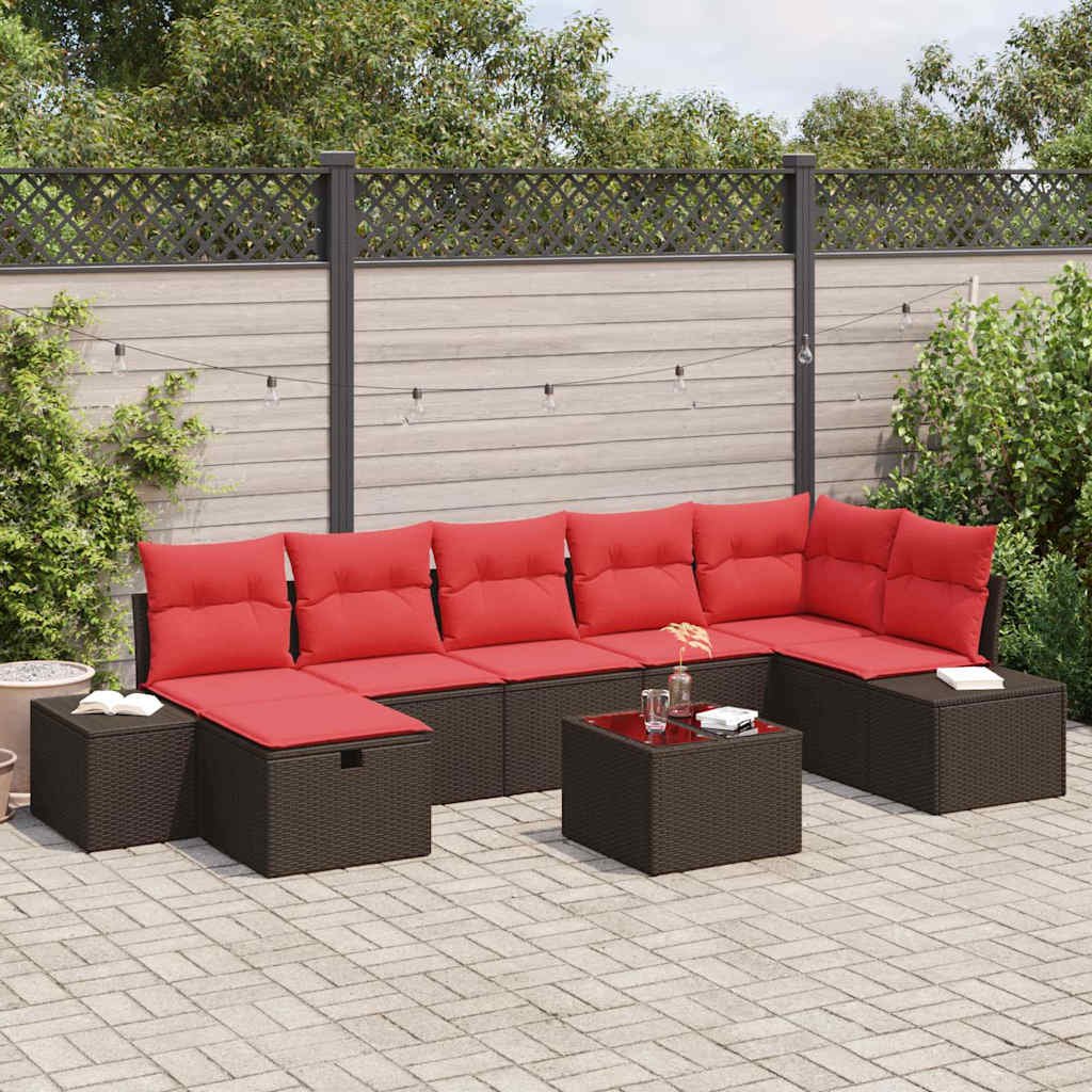 Bankstel 5 st poly rattan is nu te koop bij PeponiXL, paradijselijk wonen!