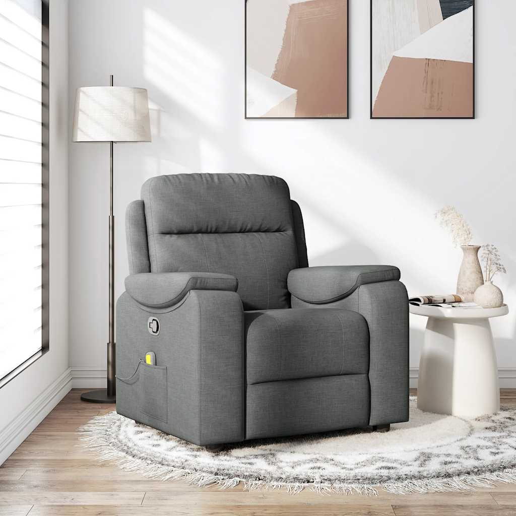 Massagestoel verstelbaar stof donkergrijs is nu te koop bij PeponiXL, paradijselijk wonen!