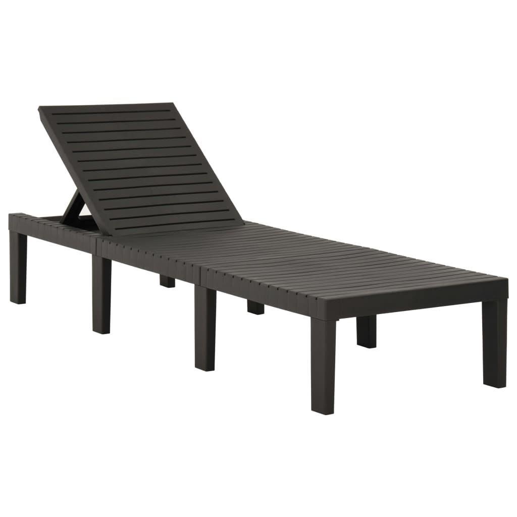 Ligbed kunststof antracietkleurig is nu te koop bij PeponiXL, paradijselijk wonen!