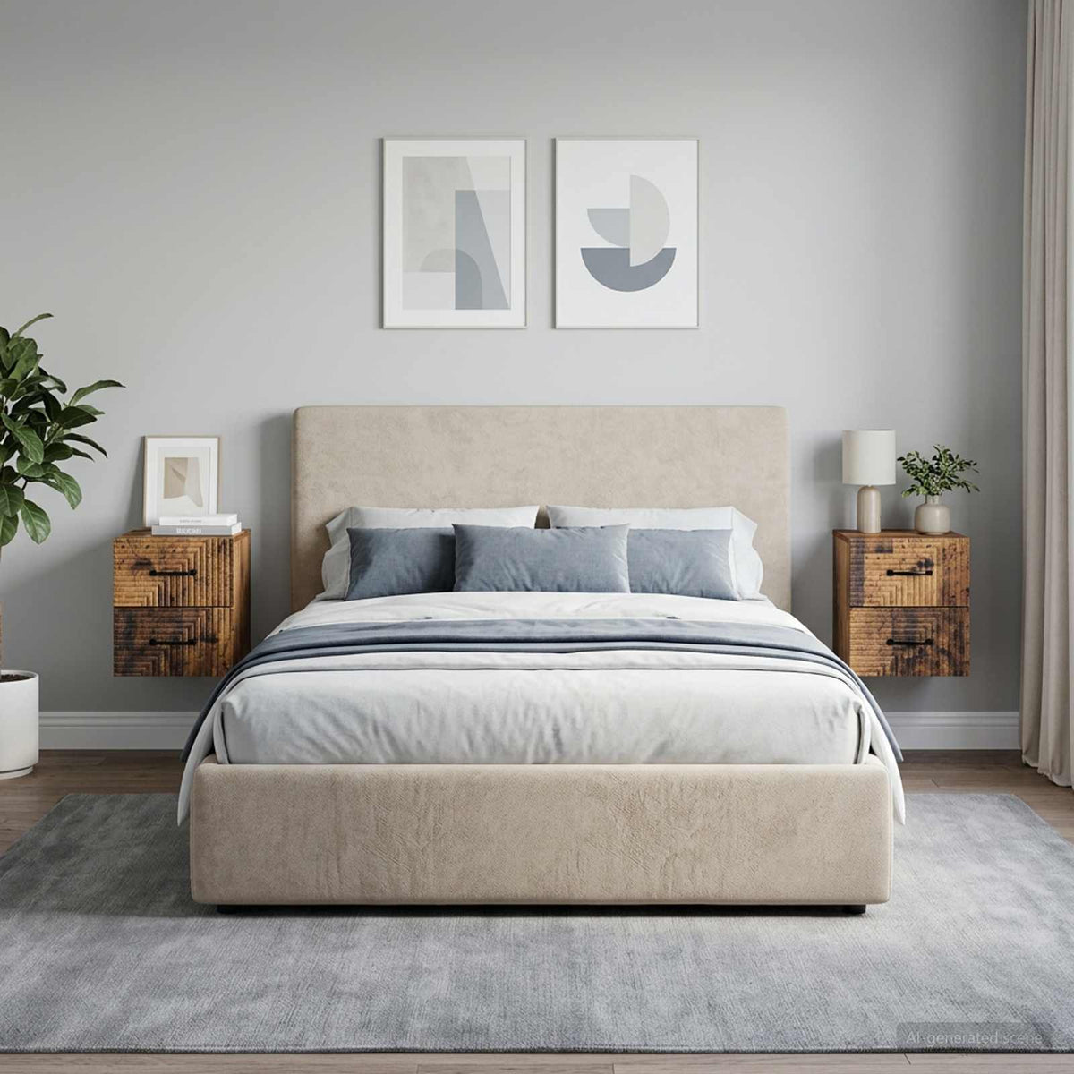 Wandbeugel Bedkast met lade 2 pcs Oud hout 34,5 x 33 x 40 cm is nu te koop bij PeponiXL, paradijselijk wonen!