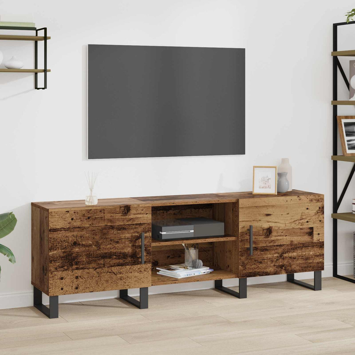 TV-kast Oud Hout 150 x 30 x 50 cm Bewerkt hout is nu te koop bij PeponiXL, paradijselijk wonen!