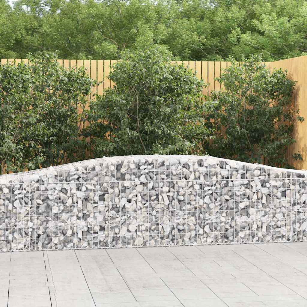 Schanskorven 20 st gewelfd 400x50x60/80 cm gegalvaniseerd ijzer is nu te koop bij PeponiXL, paradijselijk wonen!