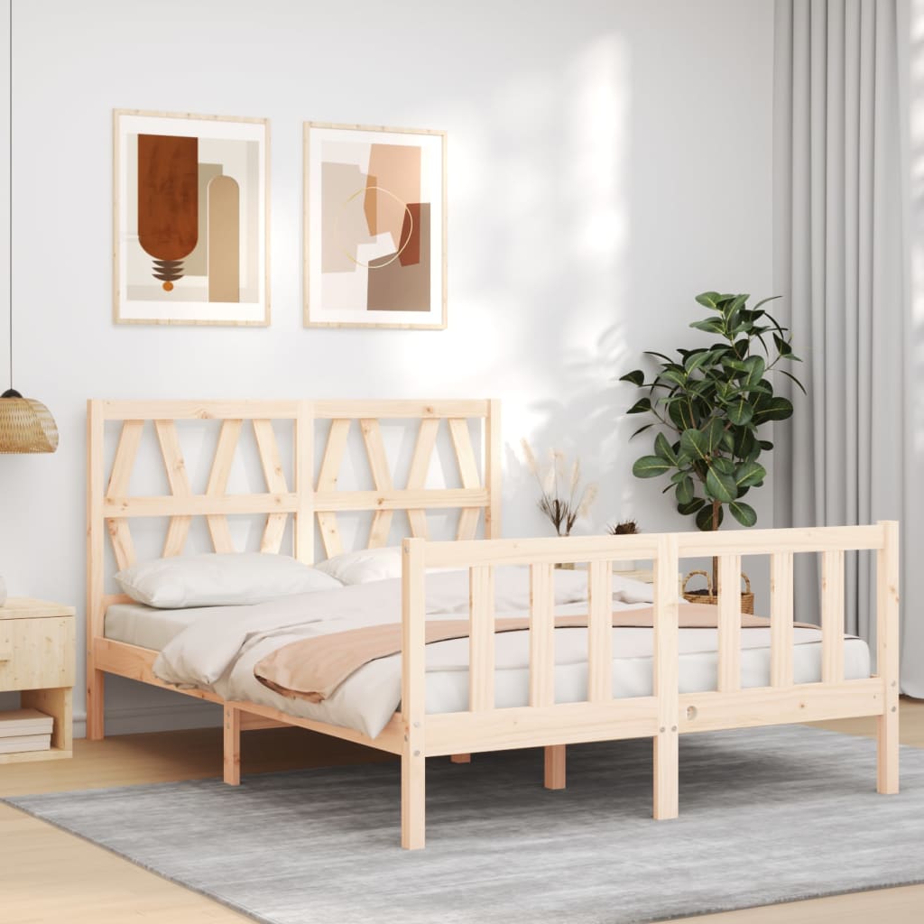 Bedframe zonder matras massief grenenhout 140x200 cm is nu te koop bij PeponiXL, paradijselijk wonen!