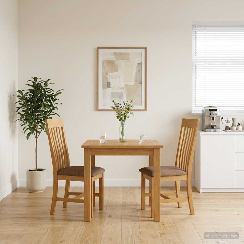 Eetkamerstoel 2 pcs Massief Eikenhout Grijs 45 x 59,5 x 100 cm is nu te koop bij PeponiXL, paradijselijk wonen!