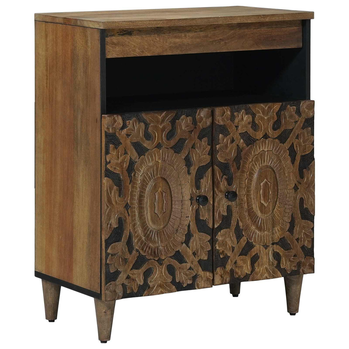 Dressoir met opslag Bruin 60 x 33,5 x 75 cm Massief Mango Hout is nu te koop bij PeponiXL, paradijselijk wonen!