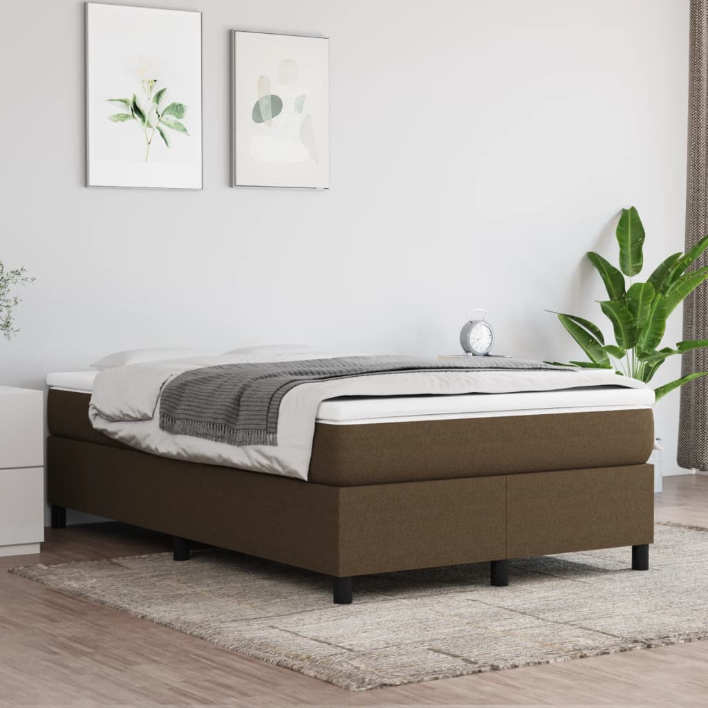 Boxspring bed 120x200 cm stof donkerbruin is nu te koop bij PeponiXL, paradijselijk wonen!