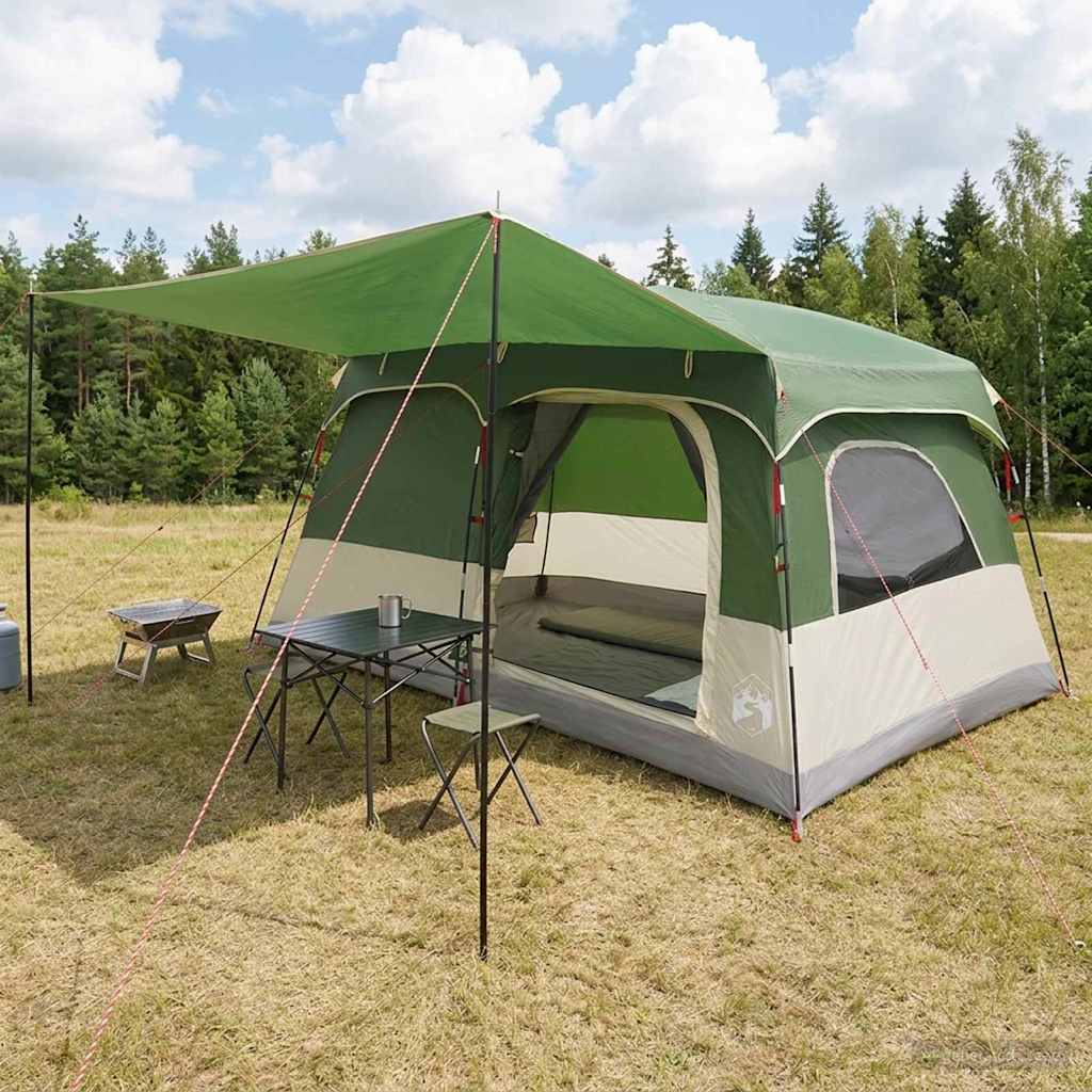 Gezinstent met dak Groen 380 x 260 x 190 cm Polyester is nu te koop bij PeponiXL, paradijselijk wonen!