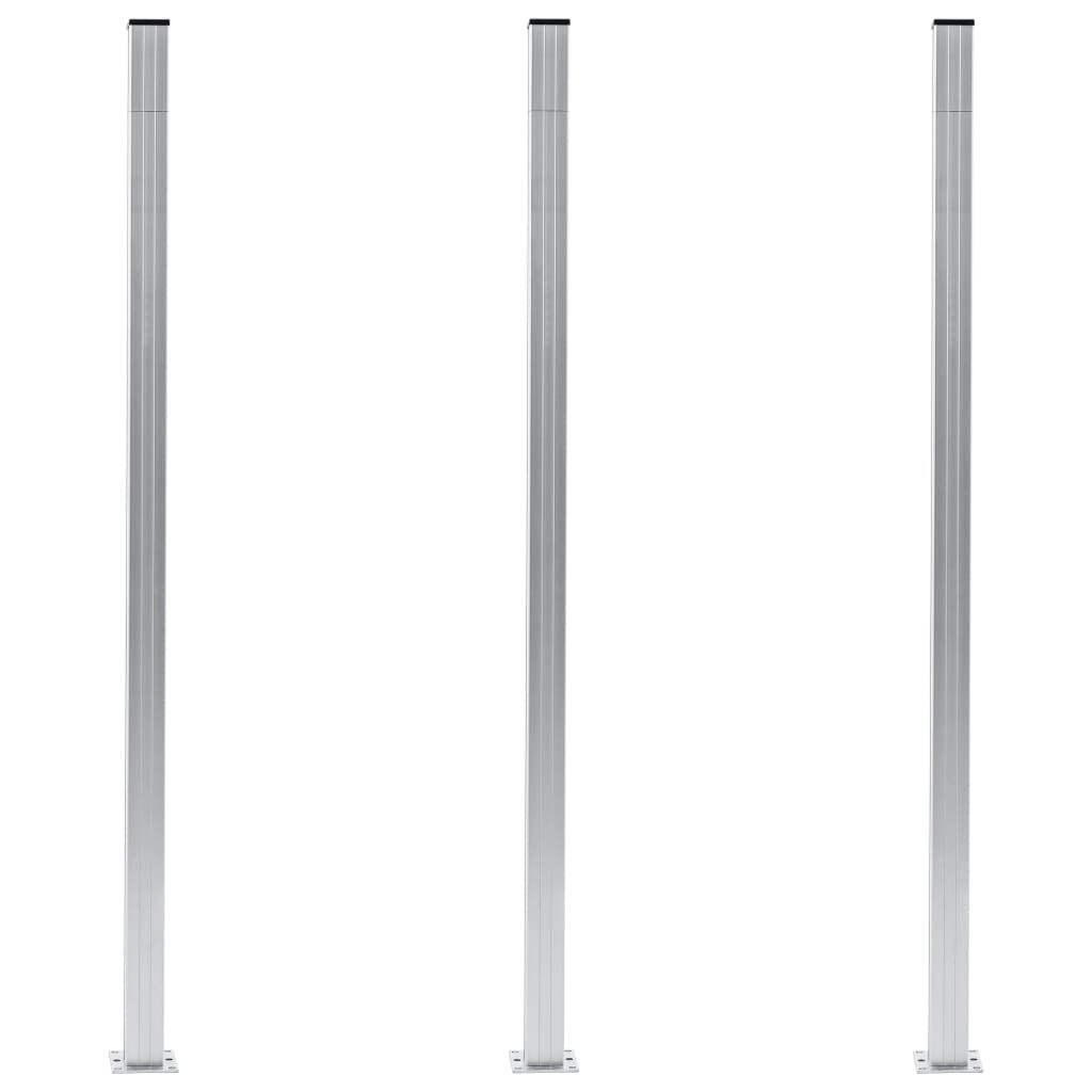 Schuttingpalen 3 st 185 cm aluminium is nu te koop bij PeponiXL, paradijselijk wonen!