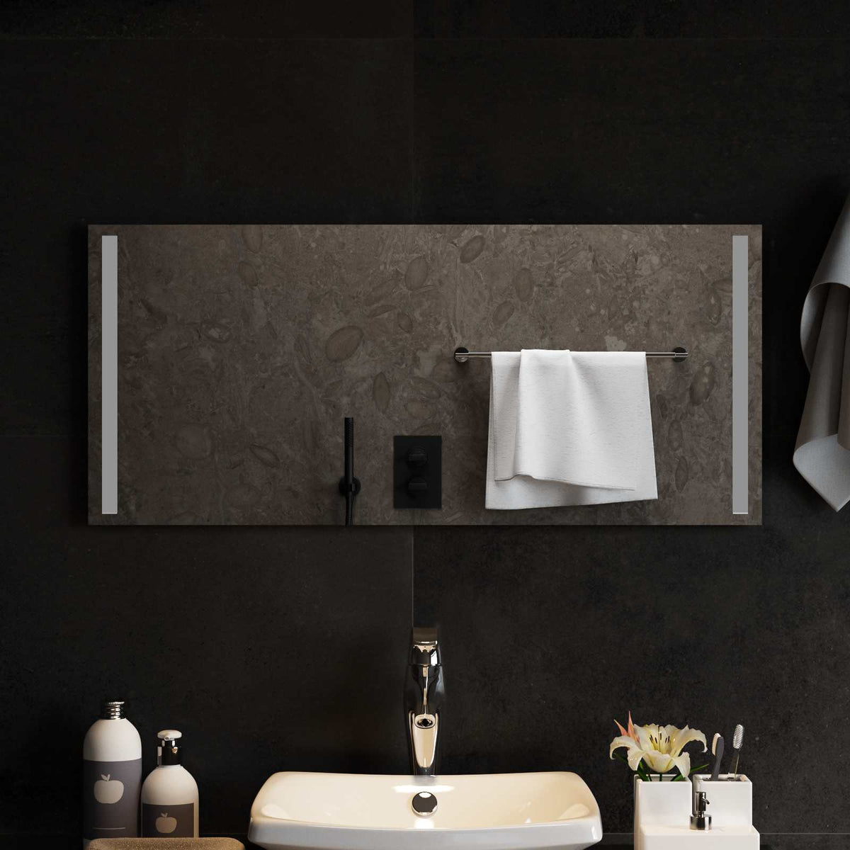 LED Badkamer Spiegel Transparant 90 x 40 cm gehard glas is nu te koop bij PeponiXL, paradijselijk wonen!
