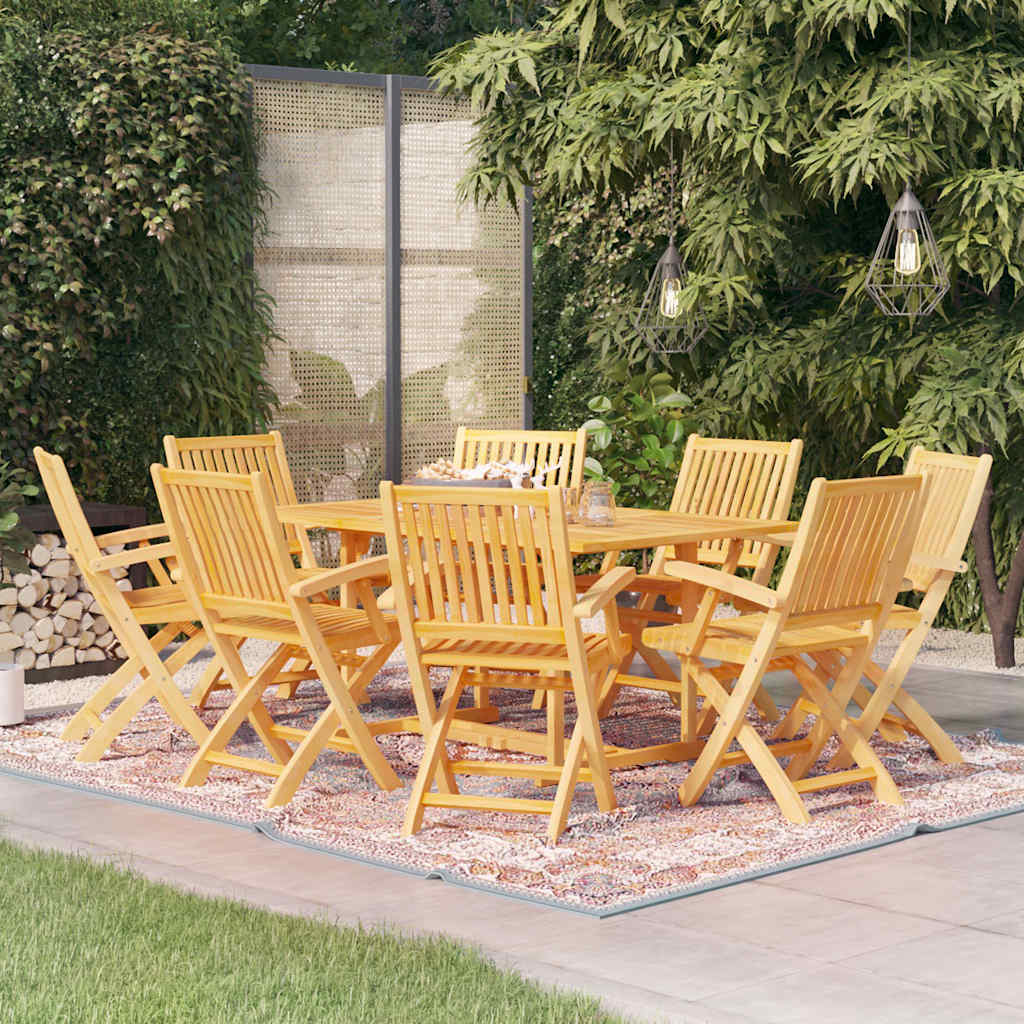 9-delige Tuinset massief teakhout is nu te koop bij PeponiXL, paradijselijk wonen!