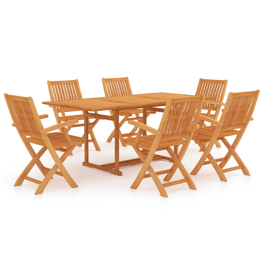 7-delige Tuinset massief teakhout is nu te koop bij PeponiXL, paradijselijk wonen!