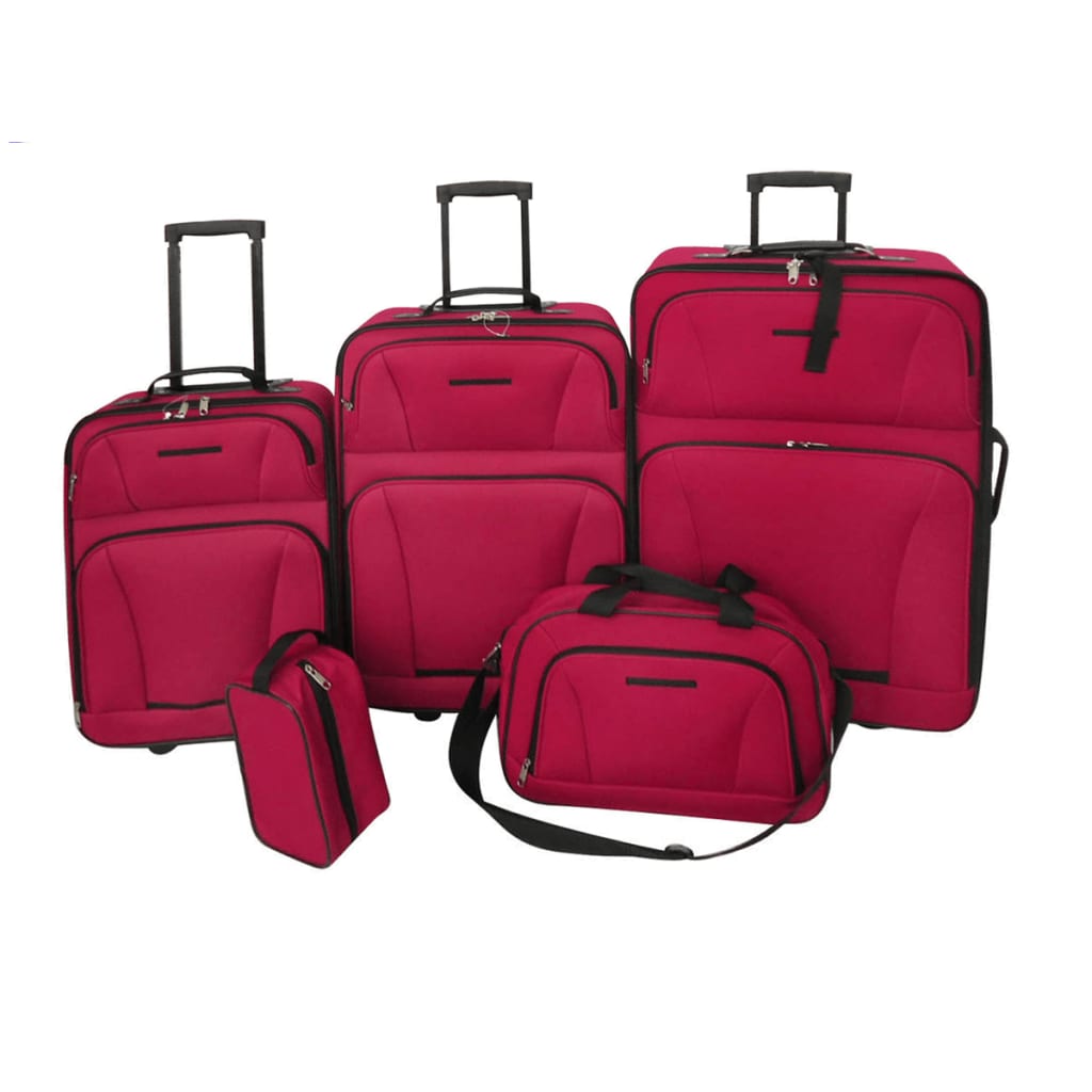 Reisbagage set rood 5-delig is nu te koop bij PeponiXL, paradijselijk wonen!