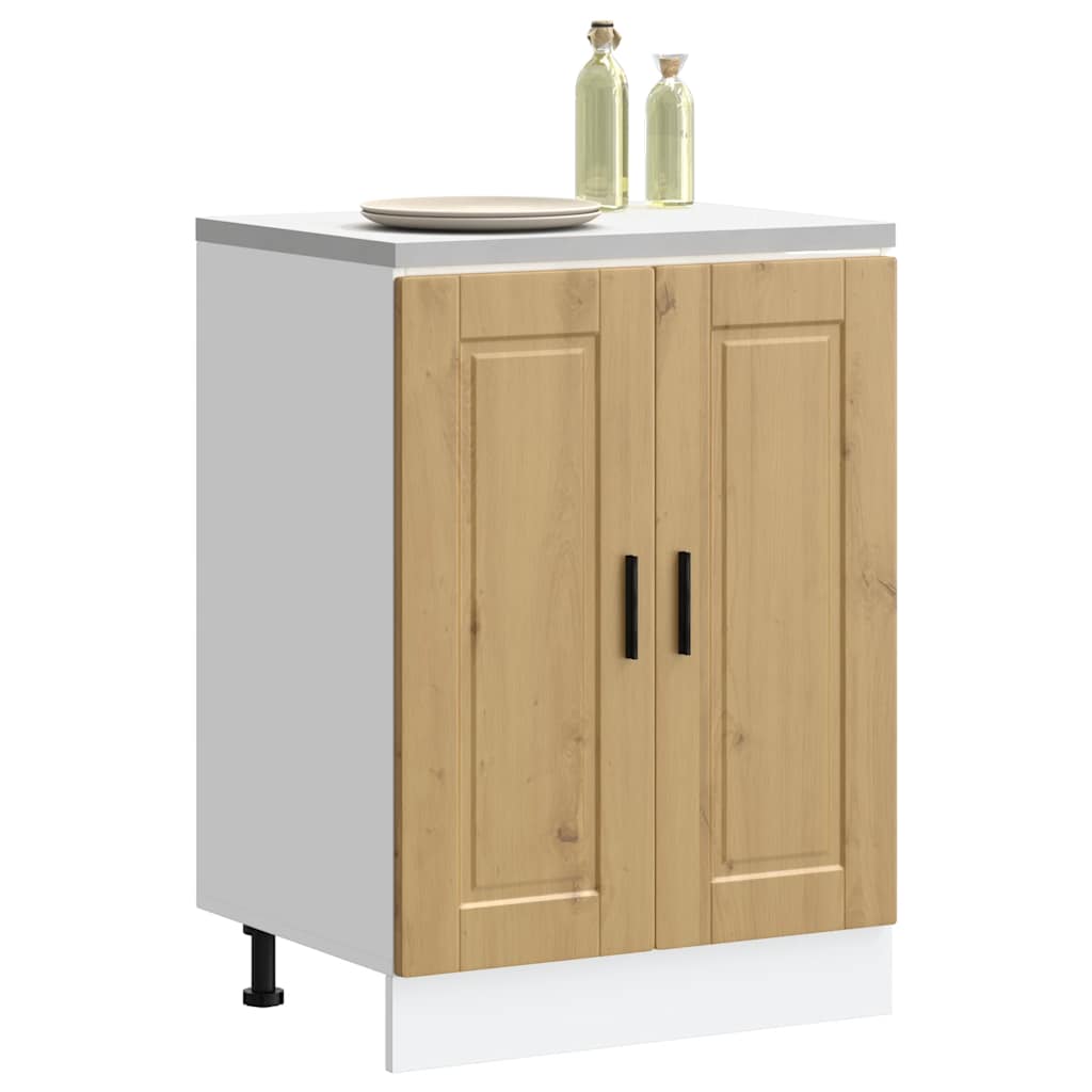 Onderkast "Porto" bewerkt hout artisanaal eikenkleur is nu te koop bij PeponiXL, paradijselijk wonen!