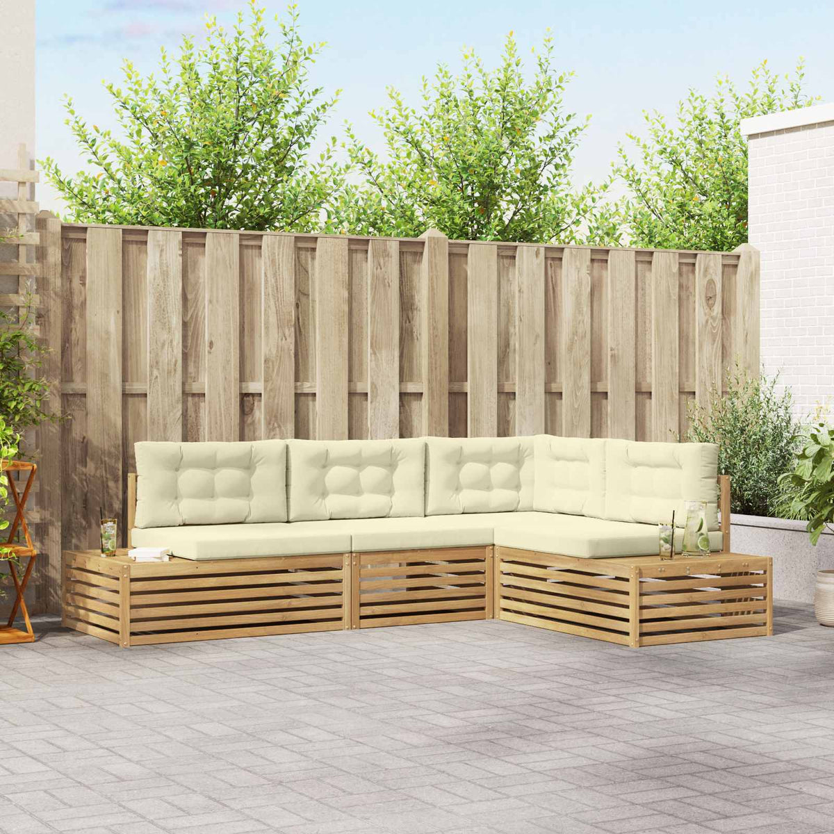 Sofa-Sets 5 Stuk 277,5 x 198,5 x 73 cm is nu te koop bij PeponiXL, paradijselijk wonen!