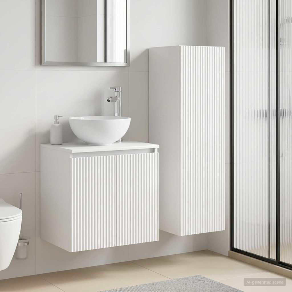 Badkamermeubelset 2 st Hoogglans Wit 33 x 34,5 x 100 cm is nu te koop bij PeponiXL, paradijselijk wonen!