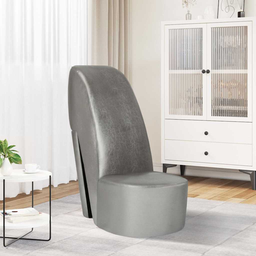 Hakstoel kunstleer zilverkleurig is nu te koop bij PeponiXL, paradijselijk wonen!